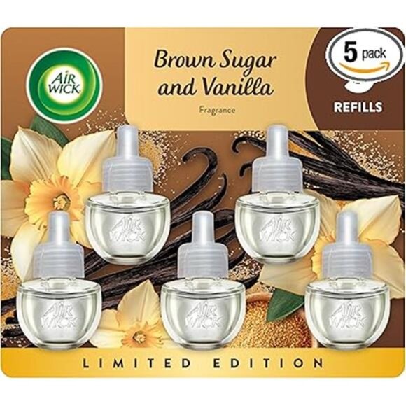 Air Wick Plug in Scented Oil Refill, 5 ct, Brown Sugar and Vanilla,Air Freshener - Picture 7 of 7